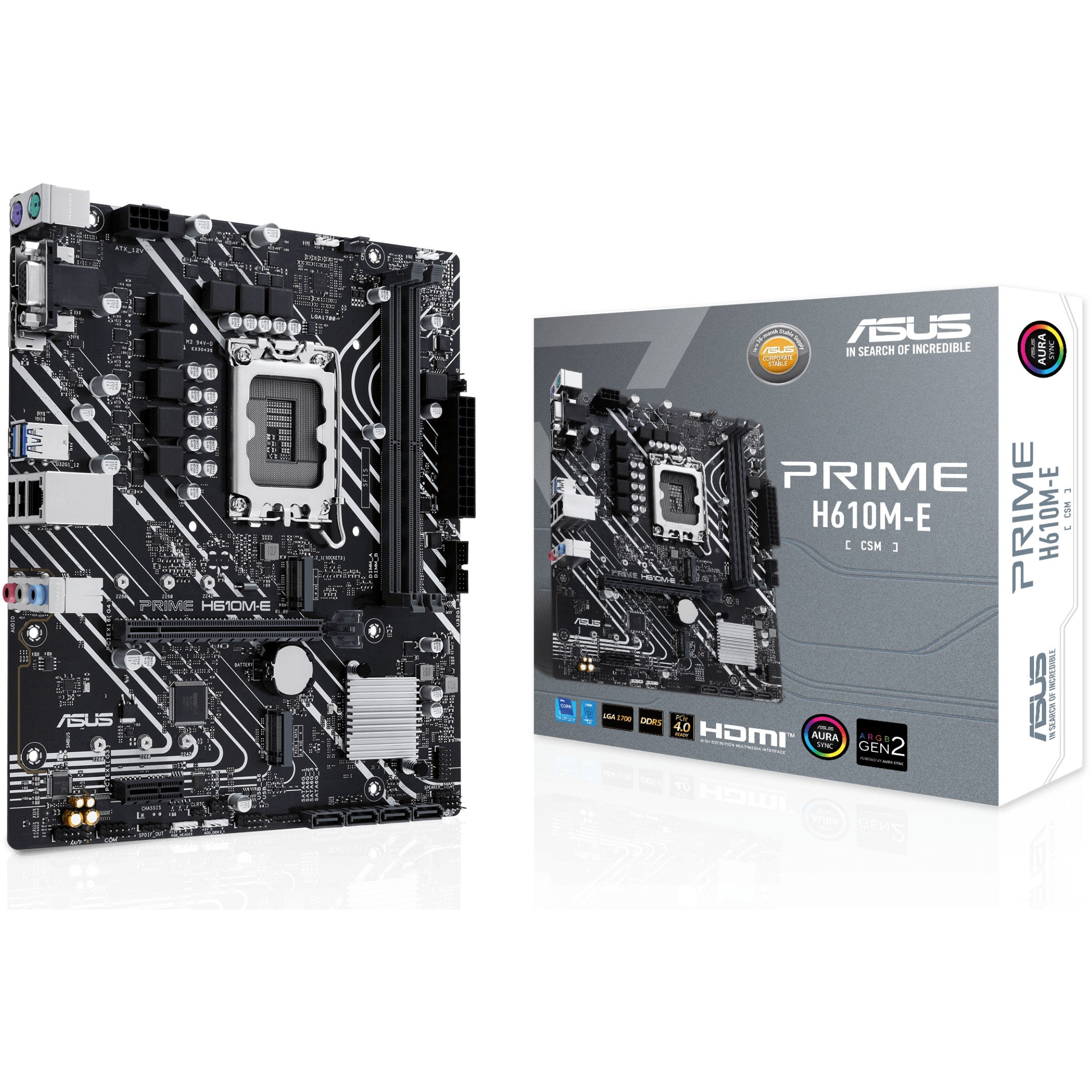 1700 ASUS PRIME H610M-E-CSM mATX