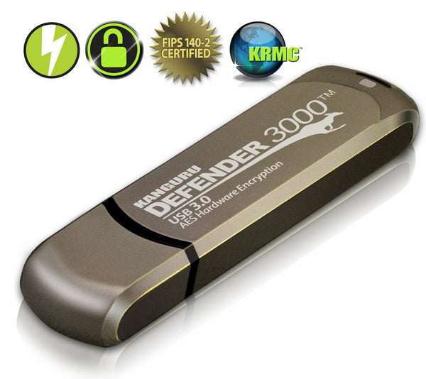 iStorage Kanguru Defender 3000 USB-Stick 512 GB USB Typ-A 3.2 Gen 1 (3.1 Gen 1) Bronze