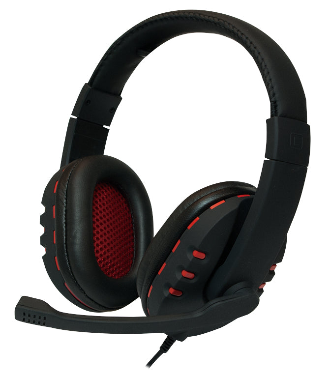 LogiLink HS0033 Kopfhörer & Headset Kabelgebunden Kopfband Anrufe/Musik Schwarz, Rot