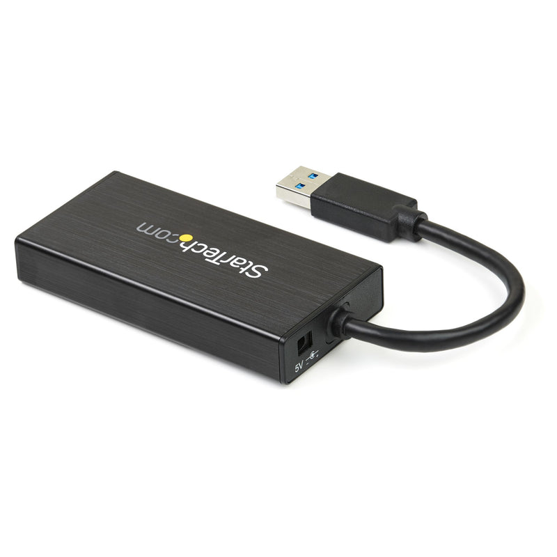 StarTech.com 3-Port USB 3.0 (5Gbps) Hub mit Gigabit Ethernet Adapter aus Aluminium