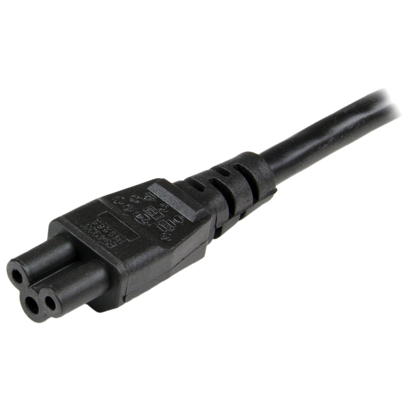 StarTech.com 1 m Laptop Ladekabel, EU Schuko auf C5, 2,5A 250V, 18AWG, Notebook / Laptop Ersatzstromkabel, Laptop Netzteil Stromkabel, Kleeblatt/Mickey Mouse Netzkabel