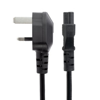StarTech.com 1 m GB Laptop Ladekabel, BS 1363 auf C5, 2,5A 250V, 18AWG, Notebook / Laptop Ersatzstromkabel, UK Laptop Netzteil Stromkabel, Kleeblatt/Mickey Mouse Netzkabel