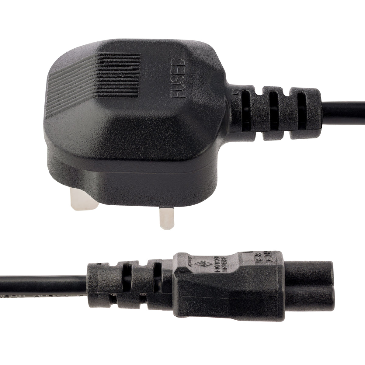 StarTech.com 1 m GB Laptop Ladekabel, BS 1363 auf C5, 2,5A 250V, 18AWG, Notebook / Laptop Ersatzstromkabel, UK Laptop Netzteil Stromkabel, Kleeblatt/Mickey Mouse Netzkabel
