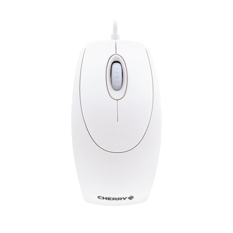 CHERRY WHEELMOUSE OPTICAL Kabelgebundene Maus, Weiß Grau, PS2/USB