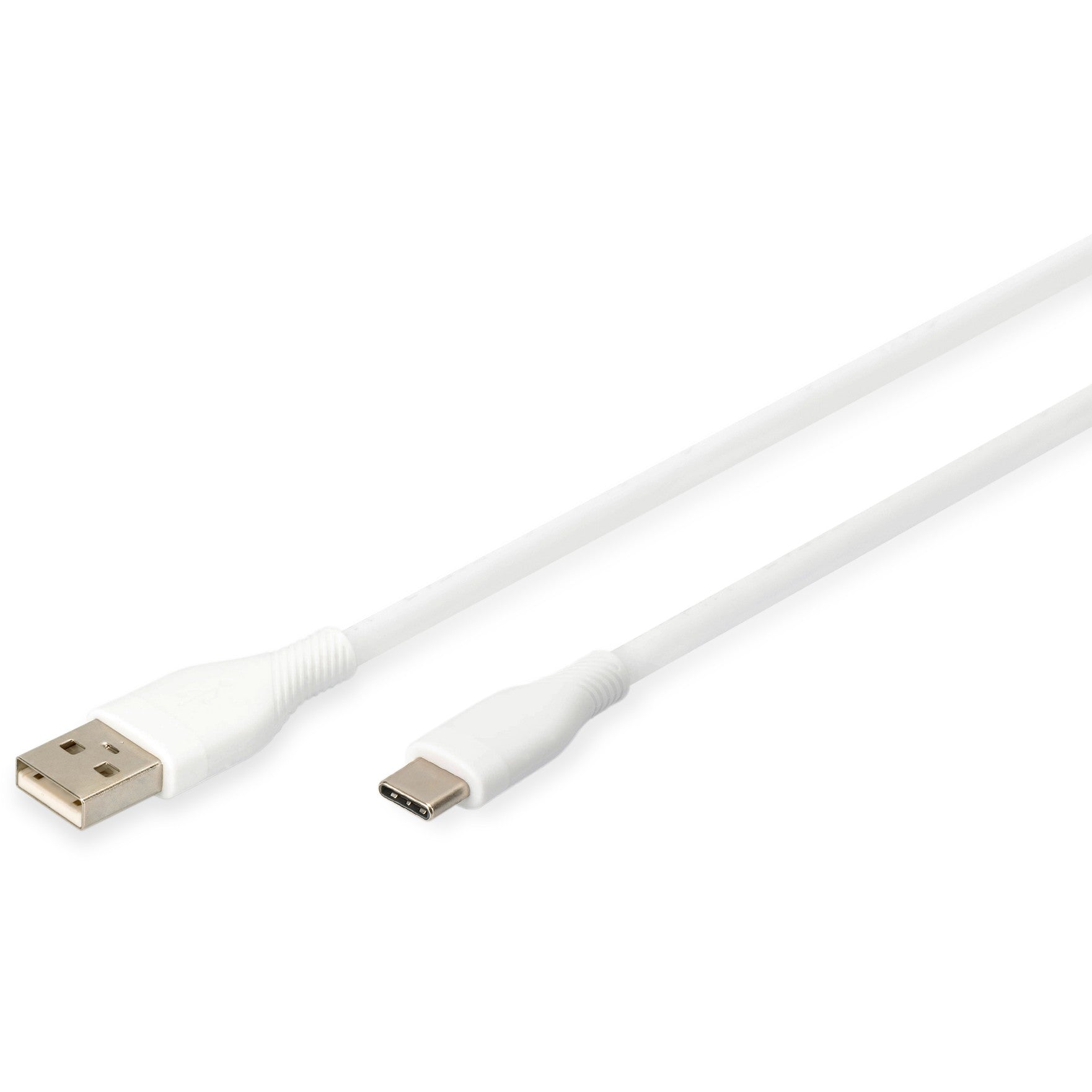 DIGITUS USB 2.0 Kabel Typ C -A Silikon St/St 2m weiß