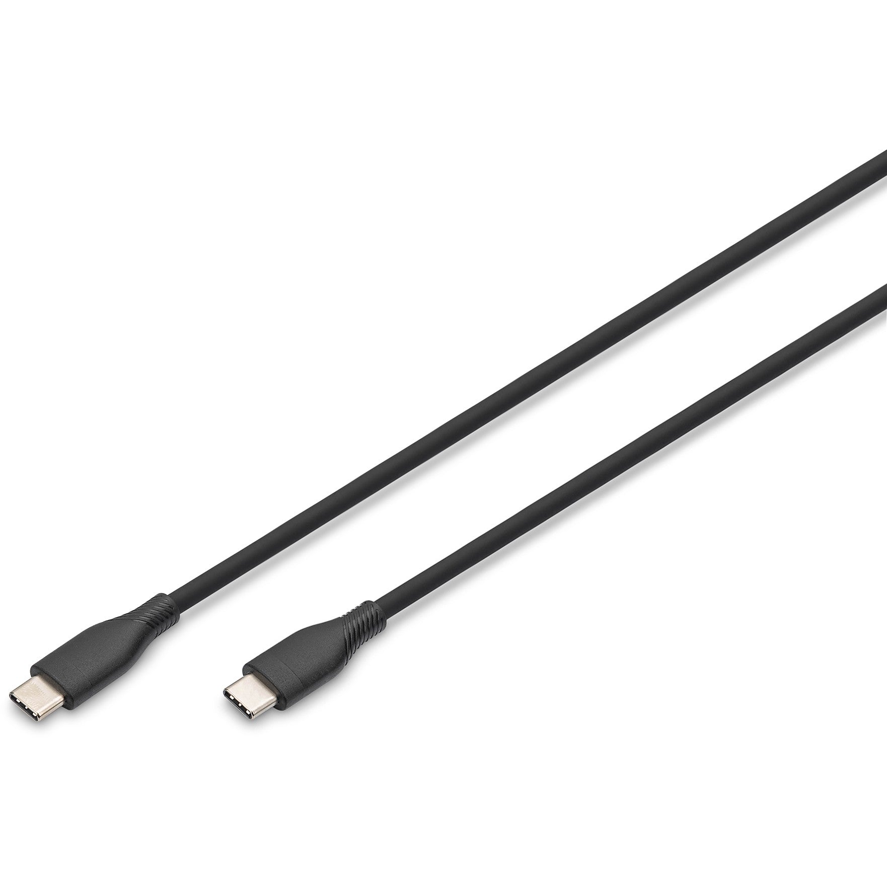 DIGITUS USB 2.0 Kabel Typ C -C Silikon St/St 2m schwarz