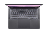 Acer Chromebook Plus 514 CBE594-2L-TCO-54HB Intel Core 5 120U 35,6 cm (14") WUXGA 16 GB LPDDR5x-SDRAM 256 GB SSD Wi-Fi 7 (802.11be) ChromeOS Deutsch Grau