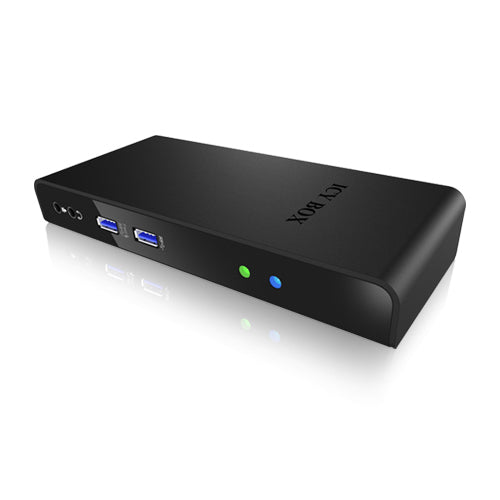 ICY BOX IB-DK2241AC, 11 in 1 USB 3.2 Gen 1 Notebook Dockingstation, USB 3.2 Gen 1 auf: 2x USB 3.2 Gen 1+2x Video(HDMI+DVI)+1xGigabitLAN+4xUSB 2.0+Audio+Charge