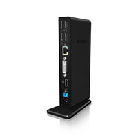 ICY BOX IB-DK2241AC, 11 in 1 USB 3.2 Gen 1 Notebook Dockingstation, USB 3.2 Gen 1 auf: 2x USB 3.2 Gen 1+2x Video(HDMI+DVI)+1xGigabitLAN+4xUSB 2.0+Audio+Charge