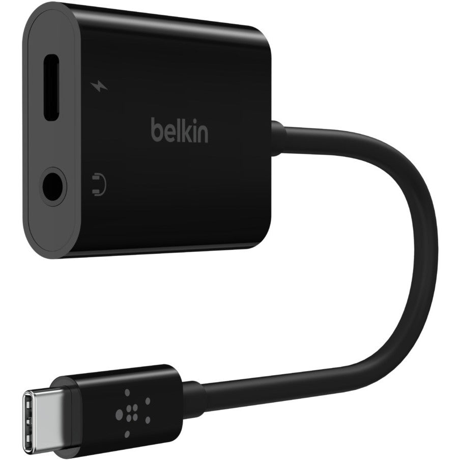 Belkin RockStar 3.5mm-Klinken-Audio- und USB-C-Ladeadapter blk