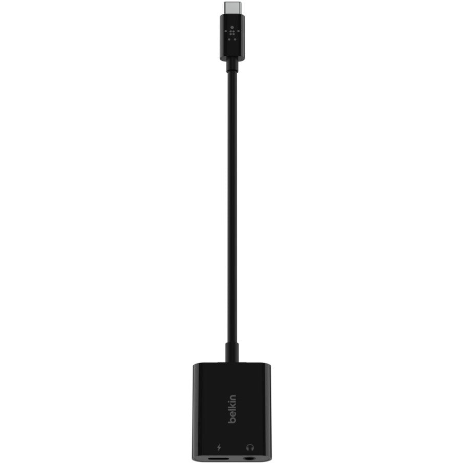 Belkin RockStar 3.5mm-Klinken-Audio- und USB-C-Ladeadapter blk
