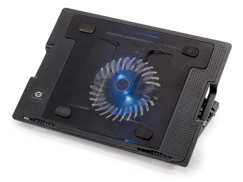 Support pliable Conceptronic pour ordinateur portable avec ventilateur