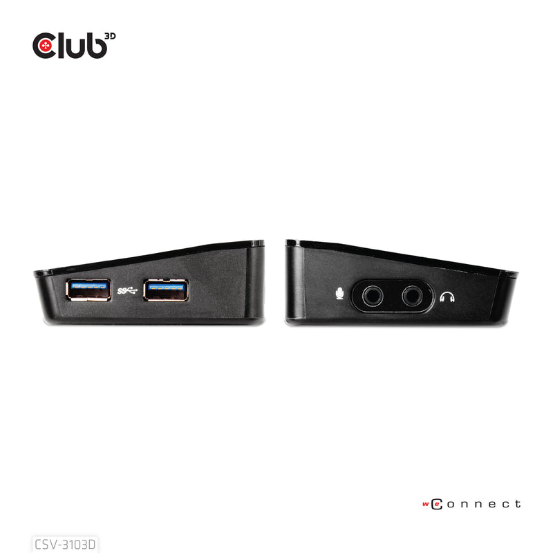 CLUB3D CSV-3103D The Club 3D Universal USB 3.1 Gen 1 UHD 4K Docking station DisplayLink™