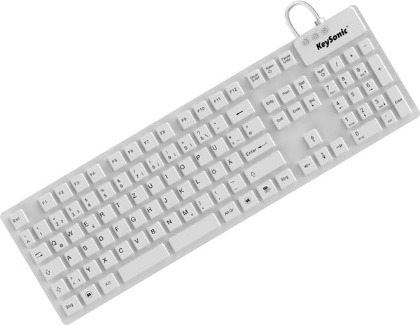 KeySonic KSK-8030 IN (DE) Industrial Keyboard, USB, waterproof IP 68, white