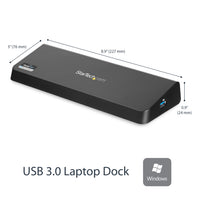 StarTech.com USB 3.0 Dockingstation für zwei Monitore mit HDMI & 4K DisplayPort - USB 3.0 auf 4x USB-A, Ethernet, HDMI und DP - USB Typ A Universal Dockingstation für Mac & Windows
