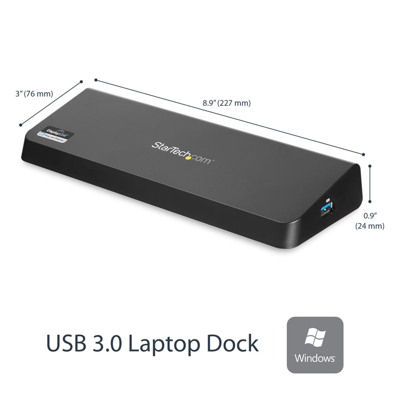 StarTech.com USB 3.0 Dockingstation für zwei Monitore mit HDMI & 4K DisplayPort - USB 3.0 auf 4x USB-A, Ethernet, HDMI und DP - USB Typ A Universal Dockingstation für Mac & Windows