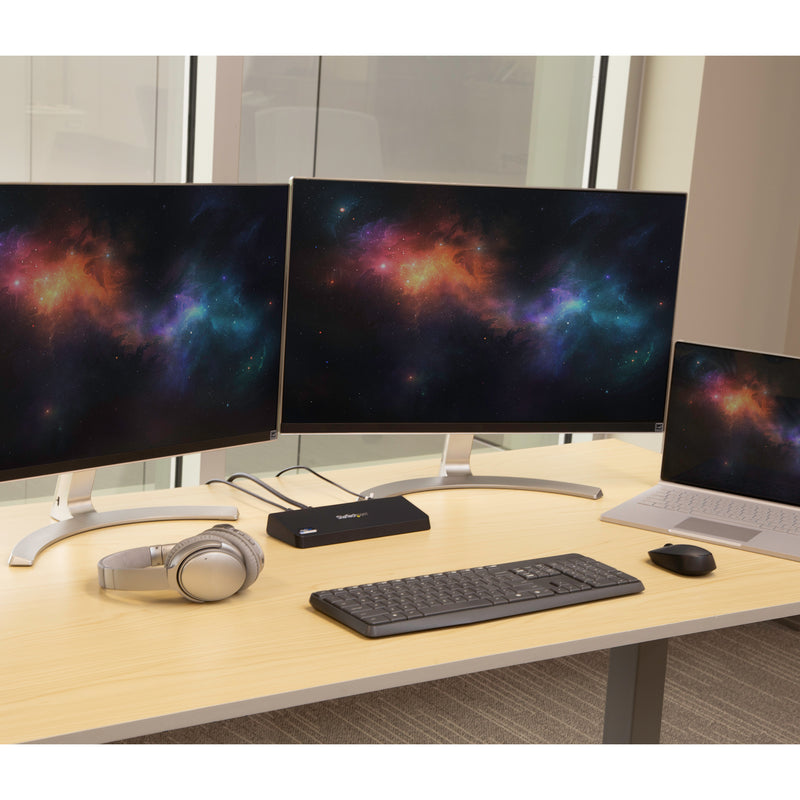 StarTech.com USB 3.0 Dockingstation für zwei Monitore mit HDMI & 4K DisplayPort - USB 3.0 auf 4x USB-A, Ethernet, HDMI und DP - USB Typ A Universal Dockingstation für Mac & Windows
