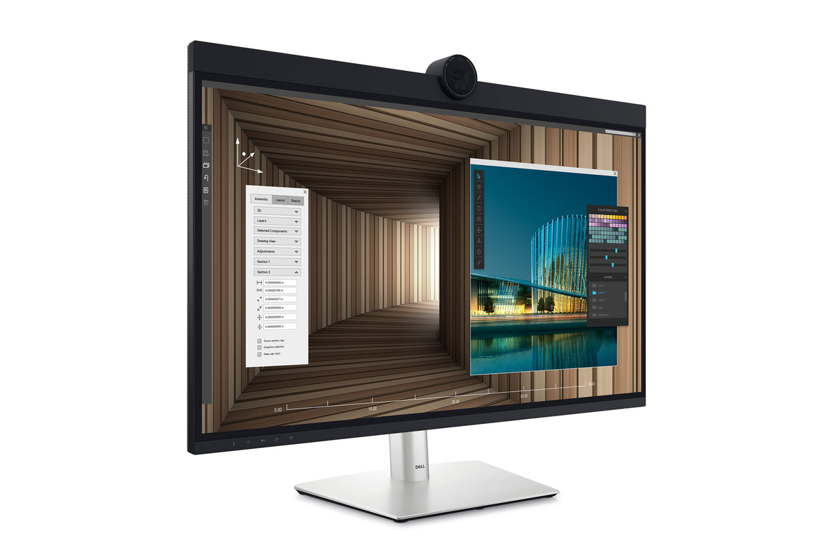 DELL UltraSharp U3224KBA Computerbildschirm 80 cm (31.5") 6144 x 3456 Pixel 6K Ultra HD LCD Schwarz, Silber