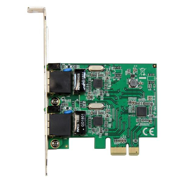StarTech.com 2 Port Low Profile PCI Express Gigabit Ethernet Netzwerkkarte - PCIe Server Adapter