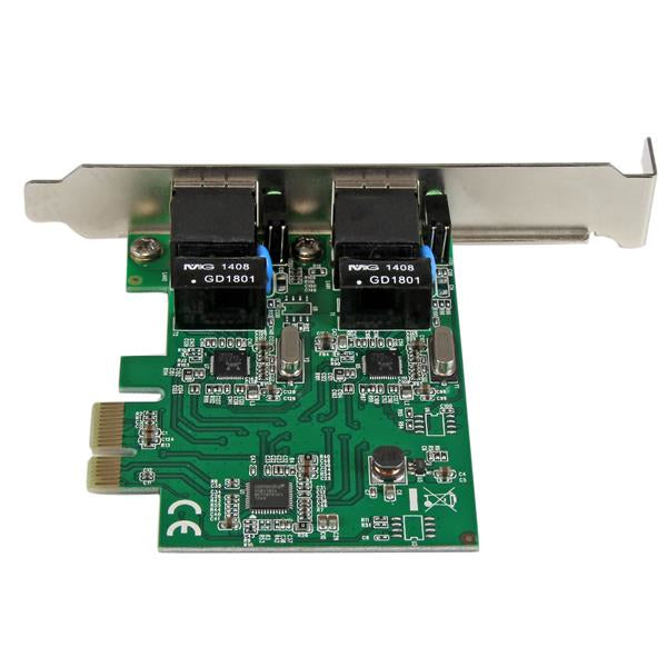 StarTech.com 2 Port Low Profile PCI Express Gigabit Ethernet Netzwerkkarte - PCIe Server Adapter