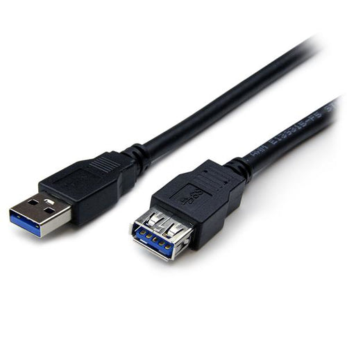 StarTech 2m Black SuperSpeed USB 3.0 Extension Cable A to M/F