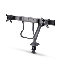 StarTech.com Dual Monitorhalterung mit Querstange, max. 27 Zoll & 15kg, C-Klammer, VESA 75x75/100x100, Vollbeveglicher Höhenverstelbarer VESA Monitorarm für 2 Monitore mit Federarm, TAA