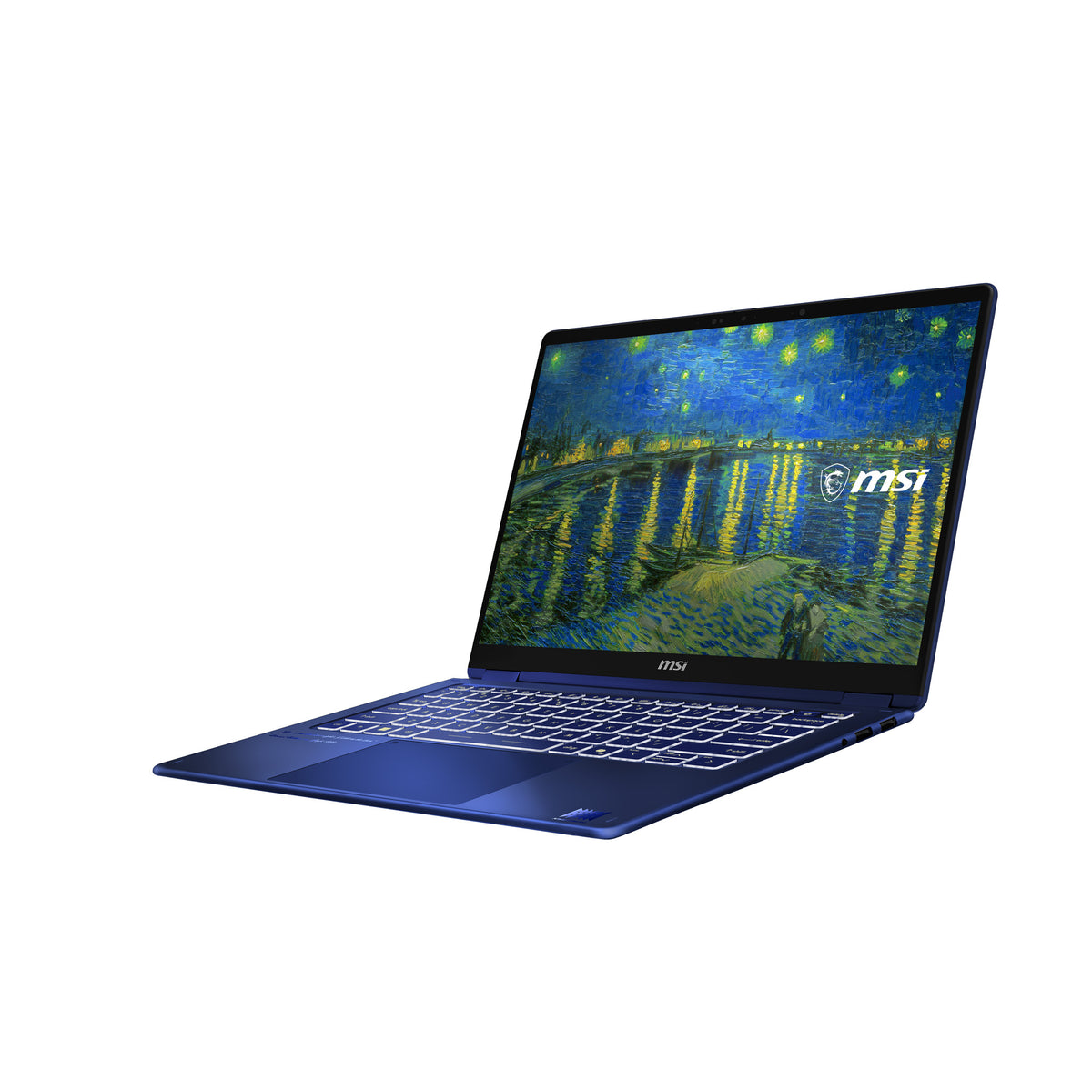MSI Prestige 14 Flip AI+ Starry Night Over the Rhone-261FRY Copilot+ PC Intel Core Ultra X9 378H Hybrid (2-in-1) 35,6 cm (14") Touchscreen Full HD+ 32 GB LPDDR5x-SDRAM 1 TB SSD Wi-Fi 7 (802.11be) Windows 11 Home Schwarz, Blau