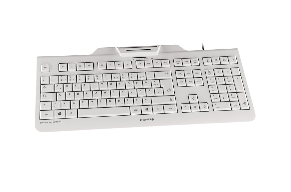Contour Design KC 1000 SC Kabelgebundene Chipkarten Tastatur, Hell Grau, USB (QWERTZ - DE)