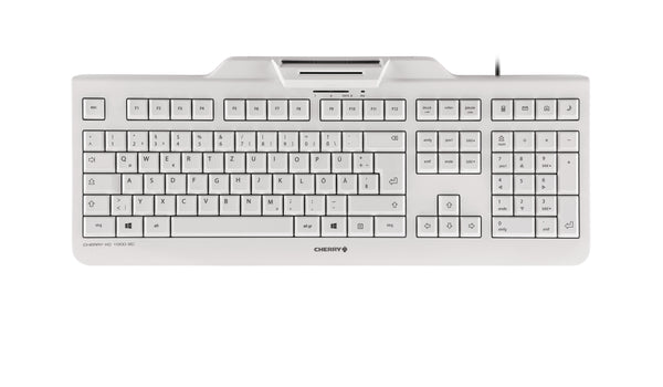 Tastiera con lettore di smart card cablata Contour Design KC 1000 SC, grigio chiaro, USB (QWERTZ - DE)