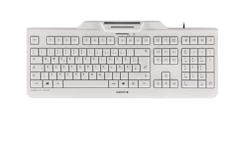 Contour Design KC 1000 SC Kabelgebundene Chipkarten Tastatur, Hell Grau, USB (QWERTZ - DE)