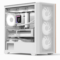 Aerocool D301A Mini Tower Weiß, Holz