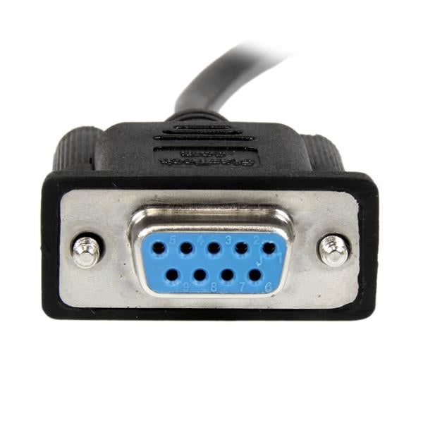 StarTech.com 1m DB9 RS232 Seriell Nullmodemkabel - Bu/Bu - Schwarz