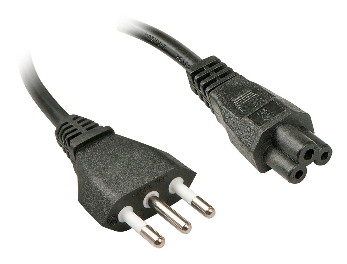 Lindy 2m, CEI23-16-VII - IEC 320 C5 Schwarz C5-Koppler