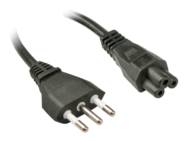 Lindy 2m, CEI23-16-VII - IEC 320 C5 Schwarz C5-Koppler