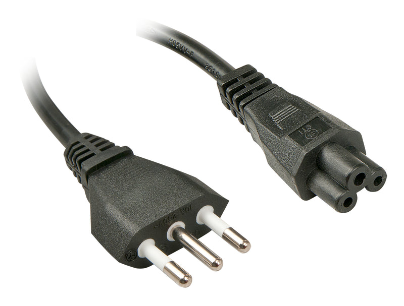 Lindy 2m, CEI23-16-VII - IEC 320 C5 Schwarz C5-Koppler