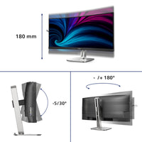 Philips 5000 series 34B2U5900C/00 Computerbildschirm 86,4 cm (34") 5120 x 2160 Pixel WUHD LCD Grau