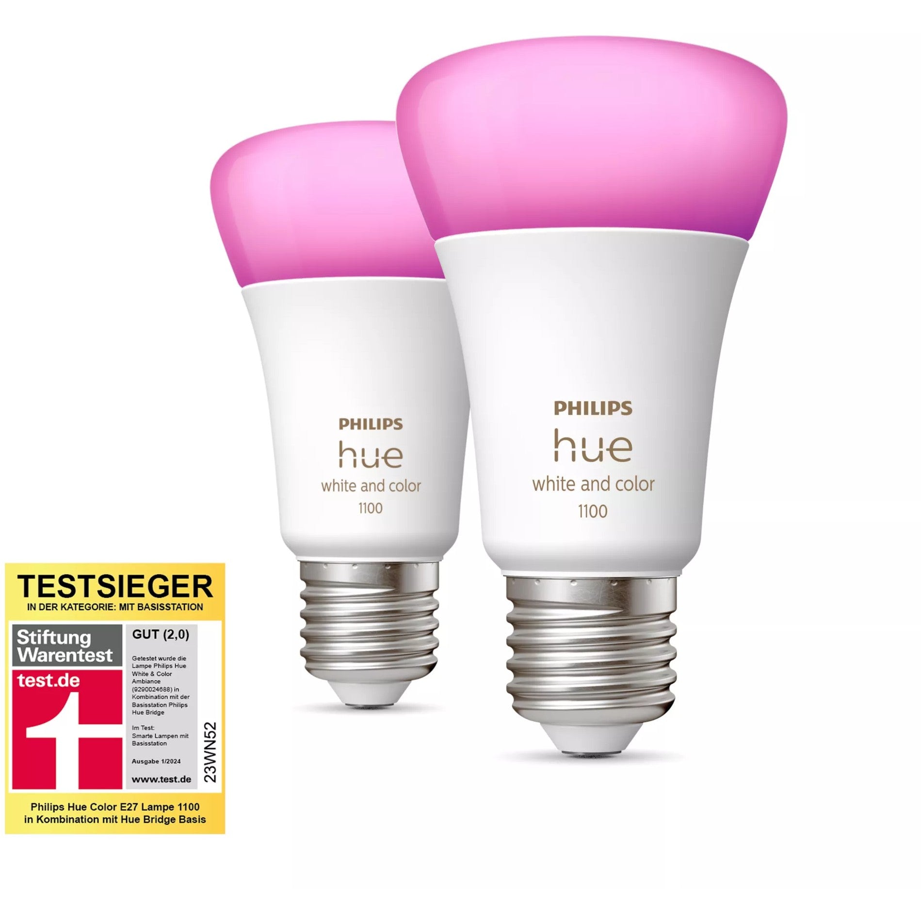 Philips Hue StiWa White & Color Ambiance E27 Doppelpack 2x800lm 75W