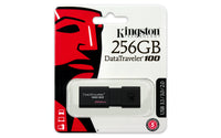 Kingston Technology DataTraveler 100 G3 USB-Stick 256 GB USB Typ-A 3.2 Gen 1 (3.1 Gen 1) Schwarz