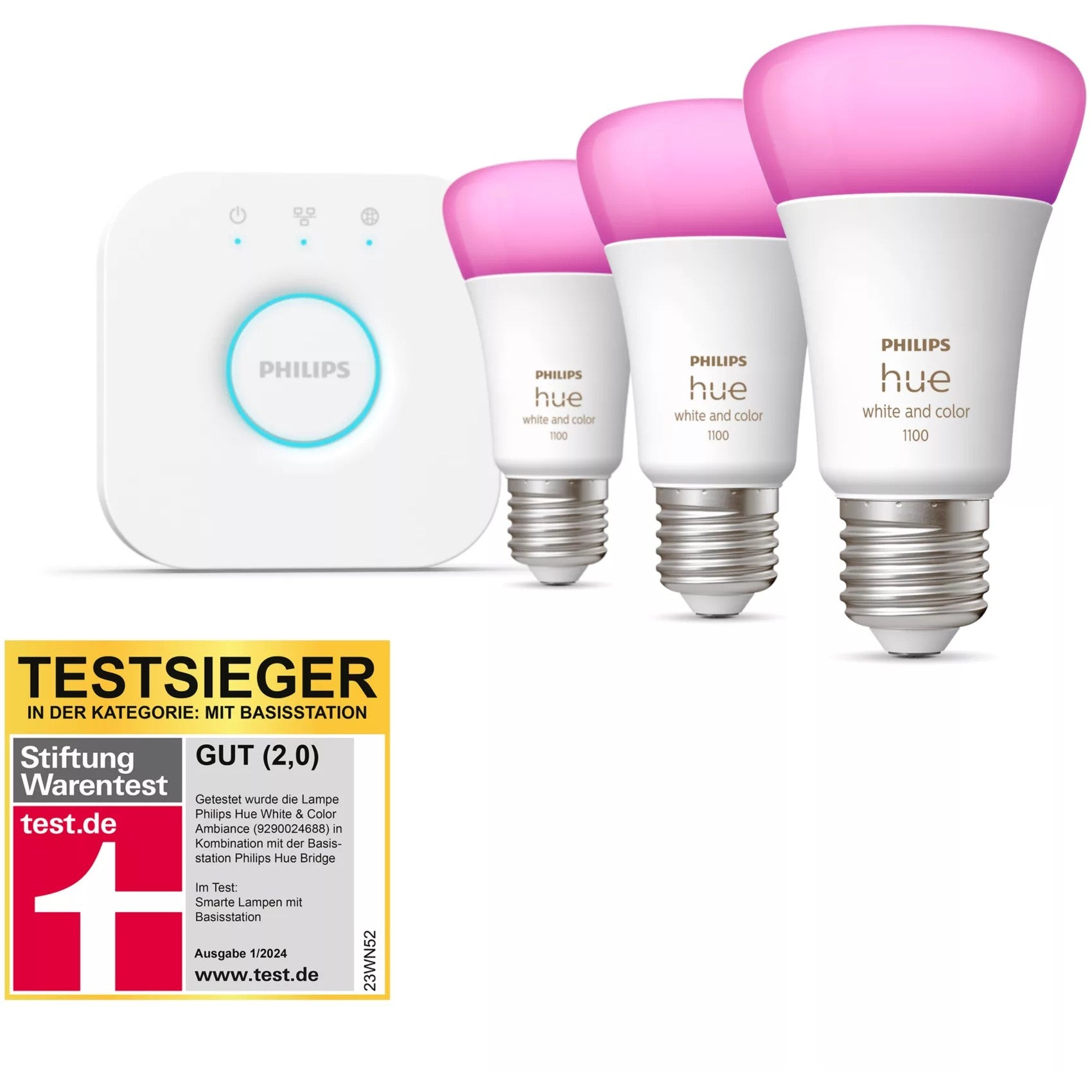 Philips Hue White & Color Ambiance E27 3er StarterSet