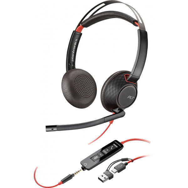 HP Poly Headset Blackwire C5220 Stereo USB-C/A & 3.5 mm (bulk)
