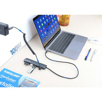 Manhattan 190442 laptop-dockingstation & portreplikator Kabelgebunden USB 3.2 Gen 1 (3.1 Gen 1) Type-C Grau