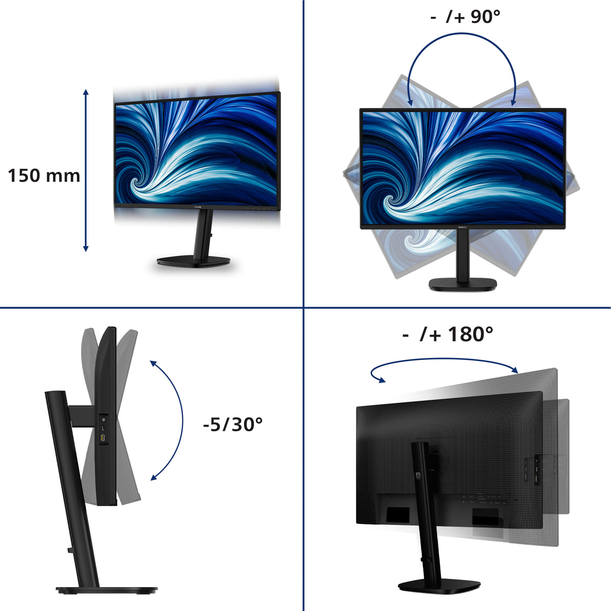Philips 27IN 16:9 IPS 120HZ 1920X1080 H AS 150MM D-SUB X 1 HDMI X 1X 1.4 Computerbildschirm 68,6 cm (27") 1920 x 1080 Pixel
