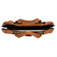 R-Go Tools Laptoptasche R-Go Viva, Vollnarbenleder, mit integriertem Laptop-Ständer, Schulterriemen, 15,6-Zoll, braun