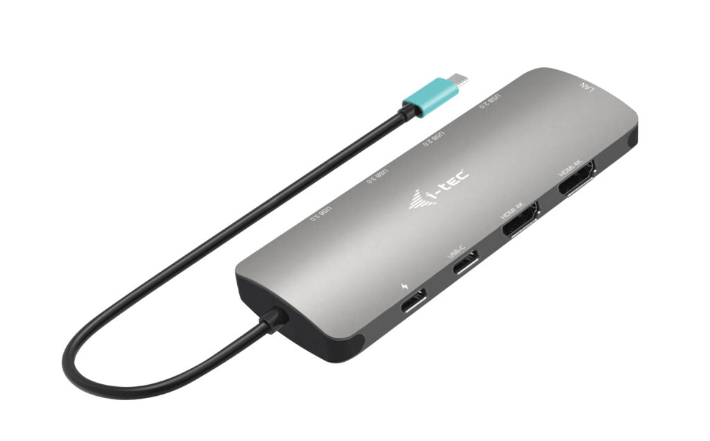 i-tec Metal USB-C Nano 2x Display Docking Station with PD 100 W + Charger 100W