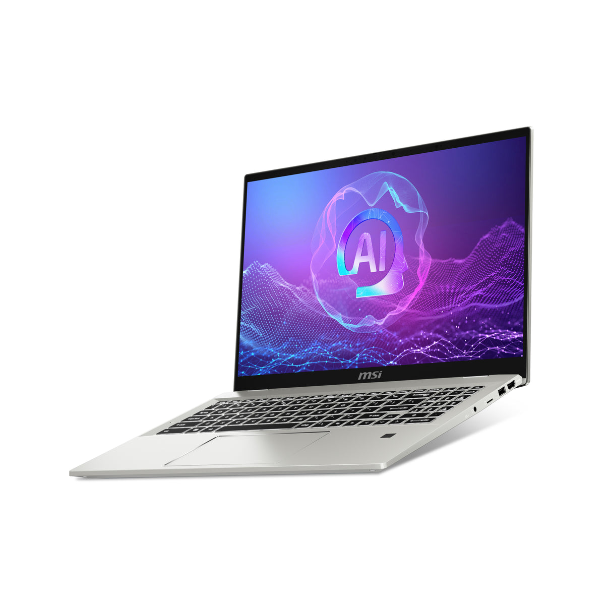 MSI Prestige A16 Al+A3HMG-036 AMD Ryzen AI 9 365 Laptop 40,6 cm (16") Quad HD+ 32 GB LPDDR5x-SDRAM 1 TB SSD Wi-Fi 7 (802.11be) Windows 11 Home Silber