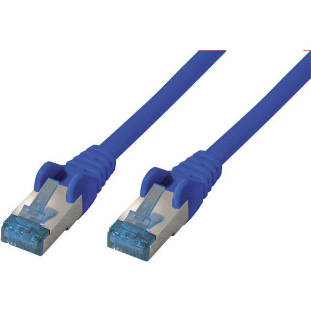 Patchkabel CAT6a RJ45 S/FTP PiMF 0.5m Blau