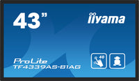 iiyama TF4339AS-B1AG Computerbildschirm 108 cm (42.5") 3840 x 2160 Pixel 4K Ultra HD LED Touchscreen Schwarz