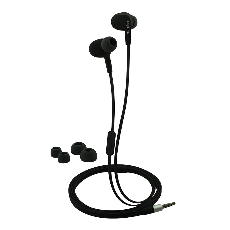 LogiLink HS0042 Kopfhörer & Headset Kabelgebunden im Ohr Anrufe/Musik Schwarz