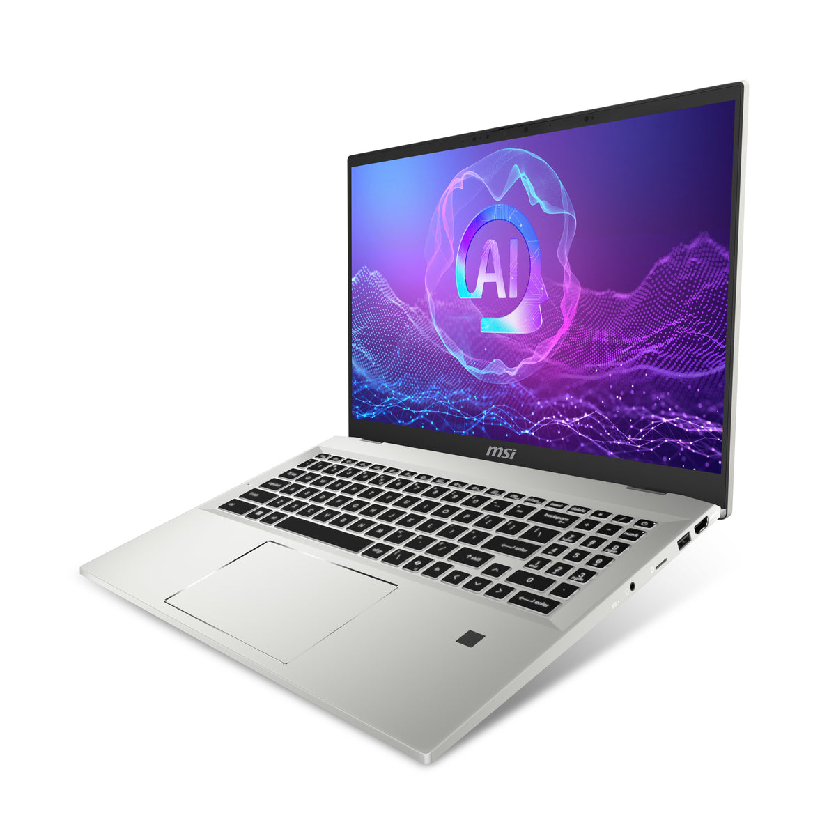 MSI Prestige A16 Al+A3HMG-036 AMD Ryzen AI 9 365 Laptop 40,6 cm (16") Quad HD+ 32 GB LPDDR5x-SDRAM 1 TB SSD Wi-Fi 7 (802.11be) Windows 11 Home Silber