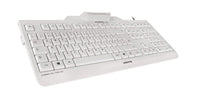 CHERRY KC 1000 SC Tastatur Universal USB AZERTY Belgisch Weiß